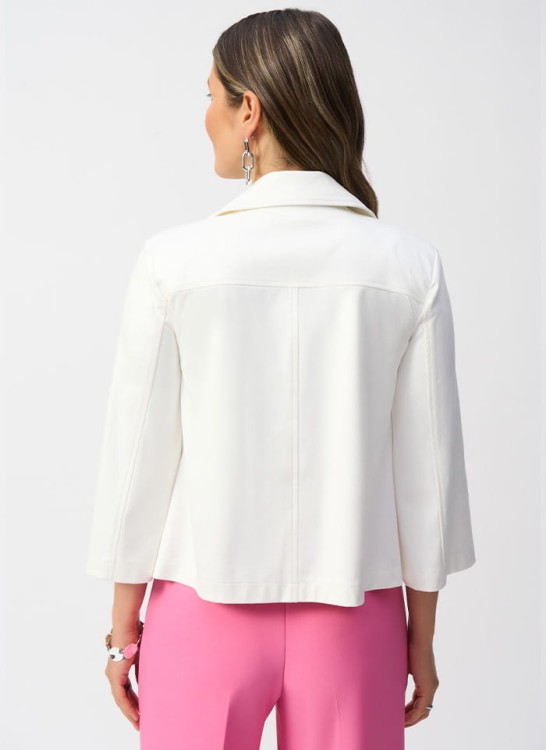 Joseph Ribkoff biała ramoneska z rękawem 3/4 251908-3.