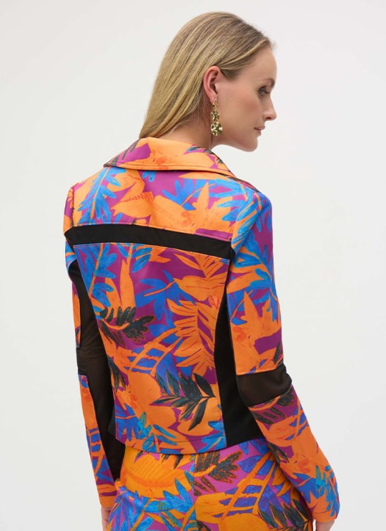 Joseph Ribkoff kolorowa ramoneska z czarnymi wstawkami 252919-2.