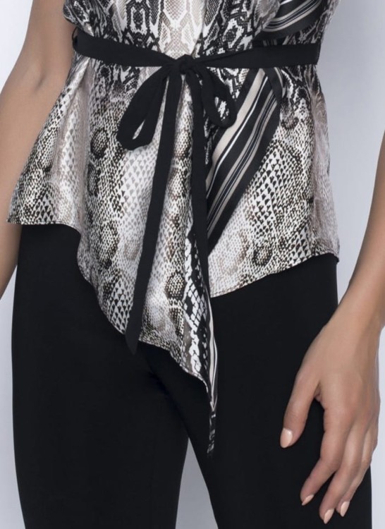 Frank Lyman satynowa bluzka z motywem  wężowej skóry 196772-3