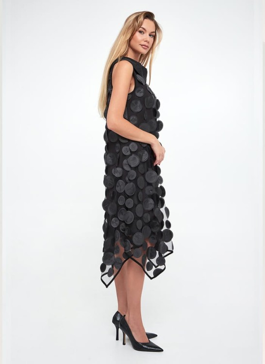 Joseph Ribkoff wyjątkowa sukienka w trójwymiarowe koła 251262-4