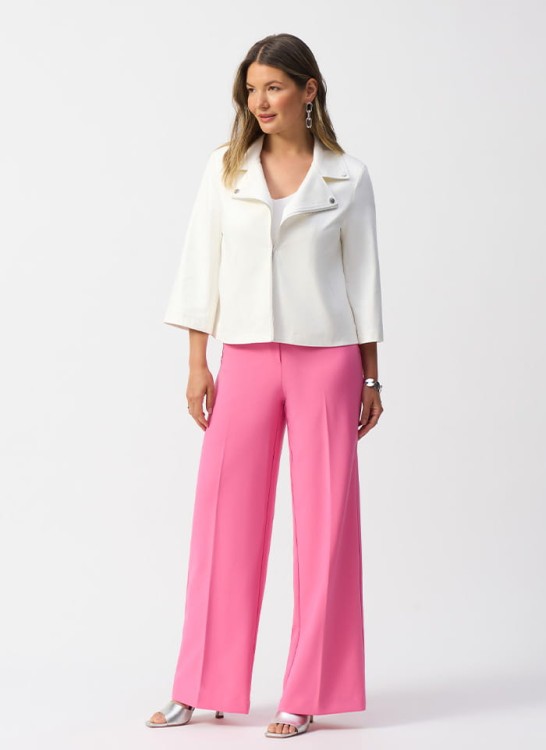 Joseph Ribkoff biała ramoneska z rękawem 3/4 251908-2.