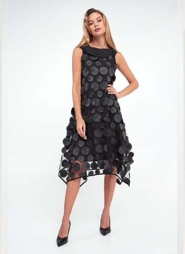 Joseph Ribkoff wyjątkowa sukienka w trójwymiarowe koła 251262-2