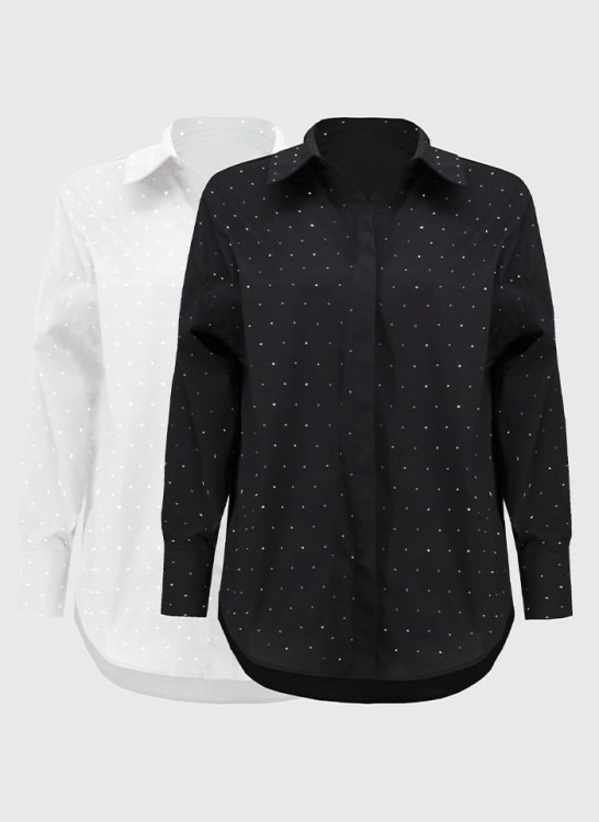 Joseph Ribkoff, koszula o luźnym kroju z migotkami. 2 kolory