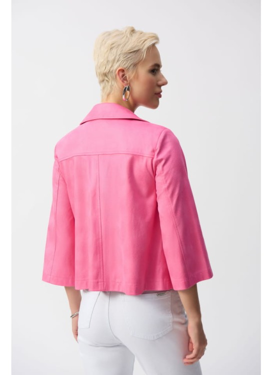 Joseph Ribkoff. Różowa ramoneska z rękawem 3/4