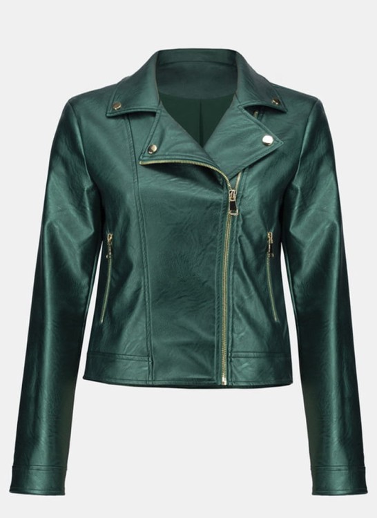 Joseph Ribkoff, Kurtka typu biker z sztucznej skóry.