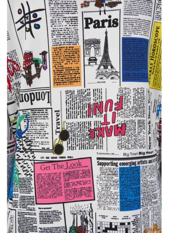 Joseph Ribkoff kolorowa marynarka z motywem gazety 252088-5