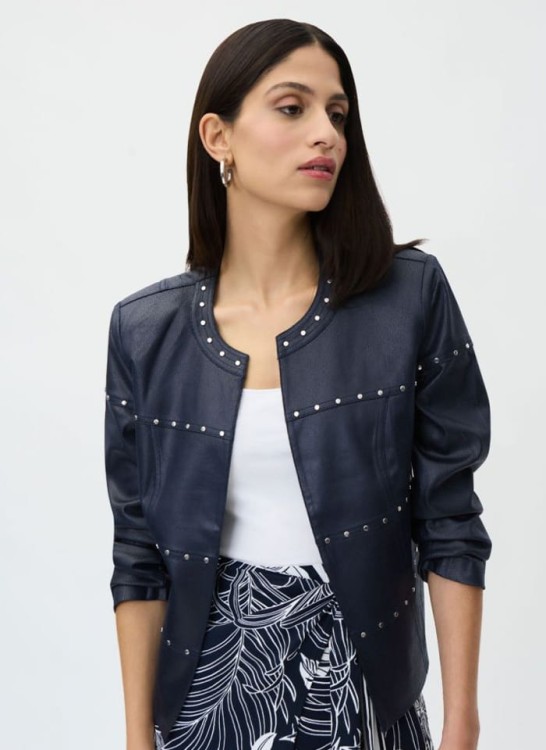 Joseph Ribkoff. Kurtka z ozdobnymi srebrnymi dżetami 2 kolory.