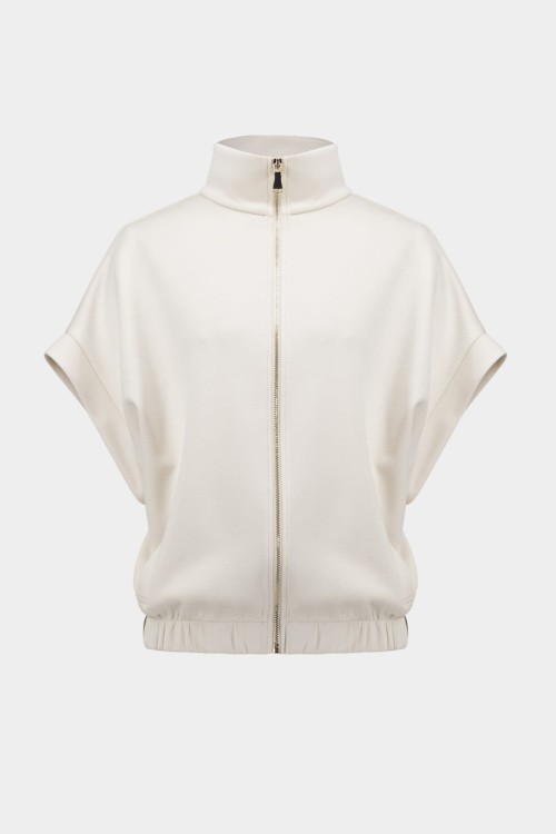 Joseph Ribkoff stylowa, kremowa bluza z krótkim rękawem 254145-4457-5.jpg