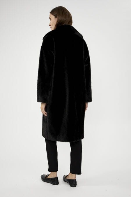 Joseph Ribkoff sztuczne futerko czarne z wykładanym kołnierzem 243902-11-4.jpg