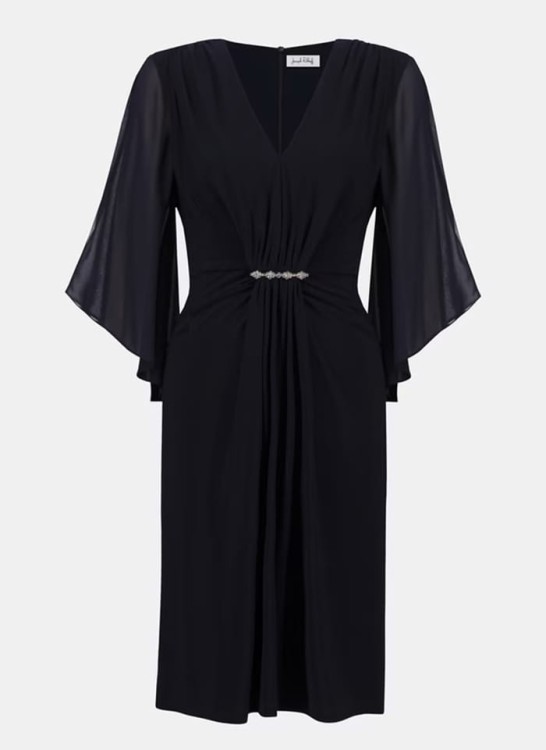 Joseph Ribkoff wizytowa sukienka z szyfonowym rękawem 253728_5.jpg