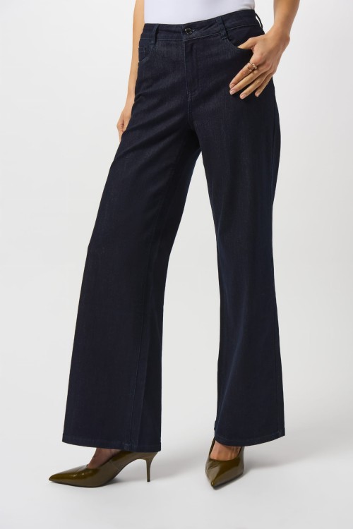 Joseph Ribkoff spodnie jeans wide leg ciemny granat 251968F25-3302-3.jpg