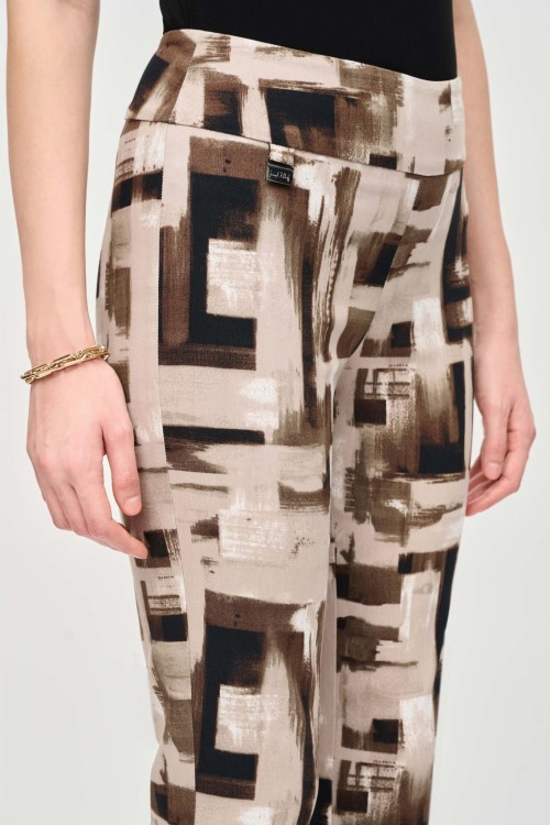 Joseph Ribkoff spodnie beżowo-brązowe we wzory 243304-2539-3.jpg