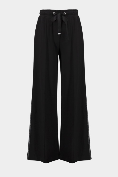 Joseph Ribkoff 254960-11 czarne spodnie z szeroką nogawką i srebrnym lampasem-6.jpg