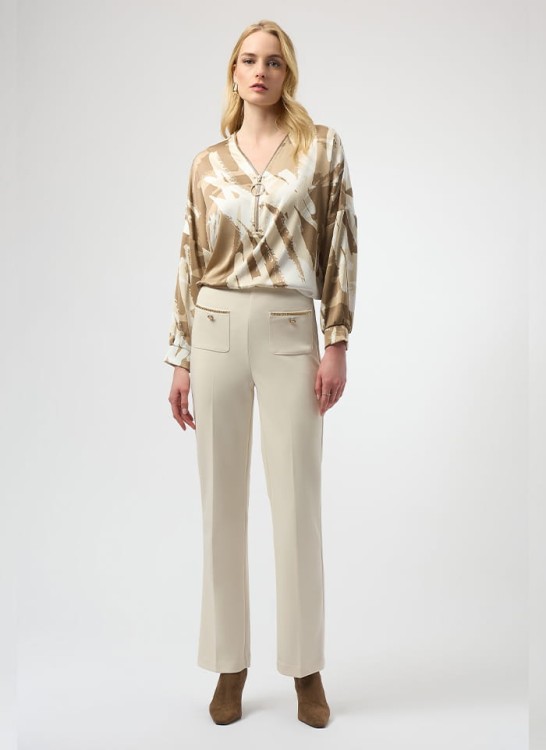 Joseph Ribkoff kremowe spodnie ze złotymi łańcuszkami 254043-4457_2.jpg