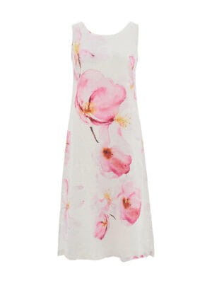 Dolcezza sukienka lniana w różowe kwiaty 26685-1.jpg