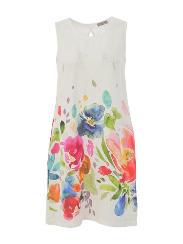 Dolcezza lniana sukienka z motywem kwiatowym 26703-1.jpg