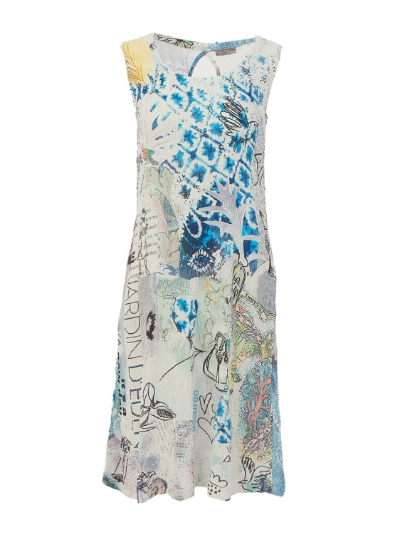 Dolcezza sukienka z wiskozy z artystycznym printem 26744-3.jpg