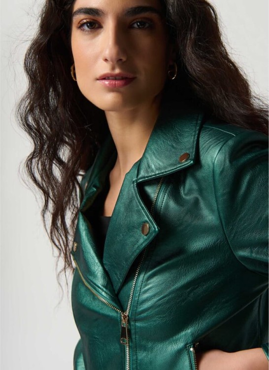 Joseph Ribkoff, Kurtka typu biker z sztucznej skóry.