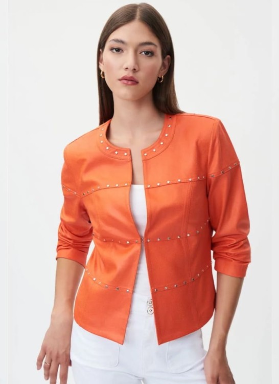 Joseph Ribkoff. Kurtka z ozdobnymi srebrnymi dżetami 2 kolory.