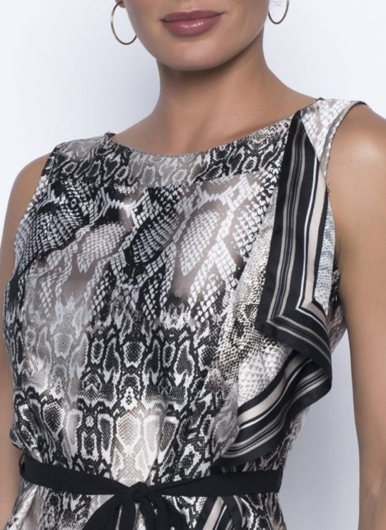 Frank Lyman satynowa bluzka z motywem  wężowej skóry 196772-2