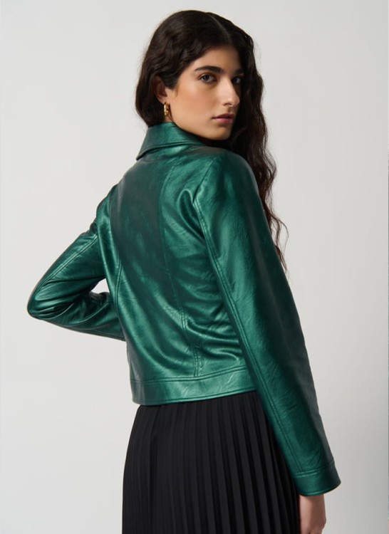 Joseph Ribkoff, Kurtka typu biker z sztucznej skóry.