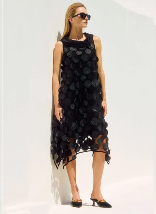 Joseph Ribkoff wyjątkowa sukienka w trójwymiarowe koła 251262-3